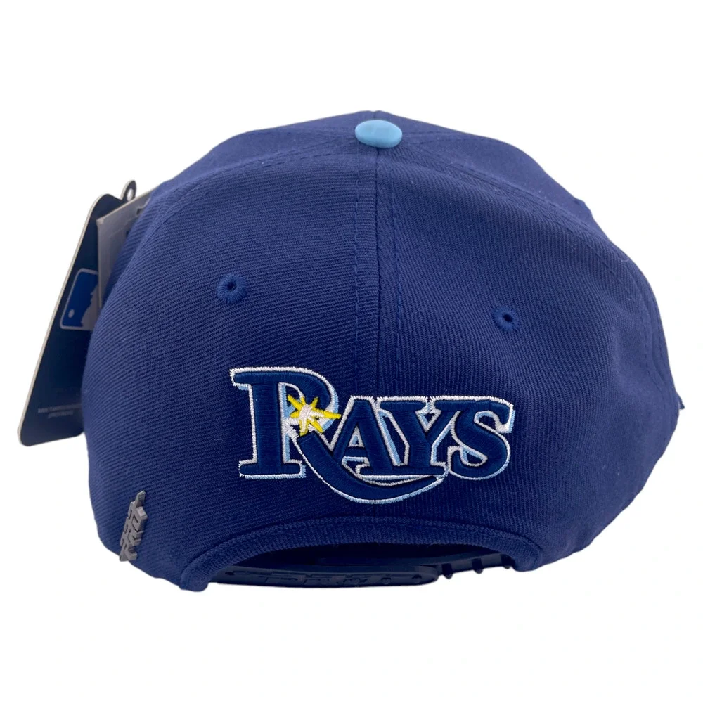 Pro Standard Tampa Bay Rays Double Front Logo Side Patch‎ Navy Blue Snapback Hat